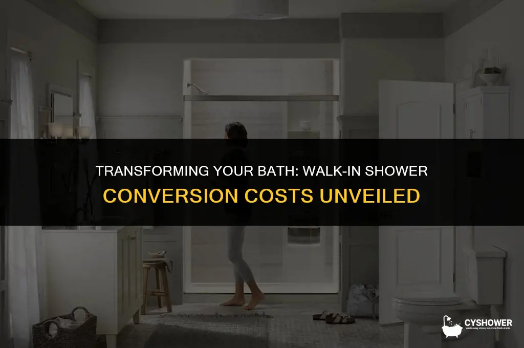 how much to change bathtub to walk in shower