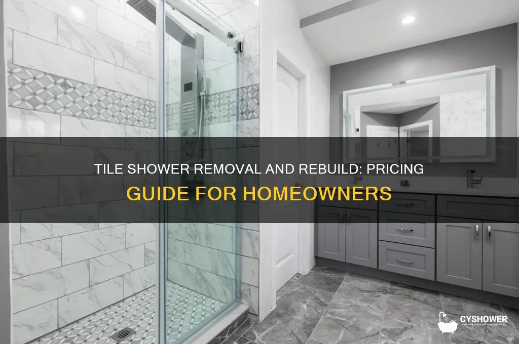 how much to charge to remove and build tile shower