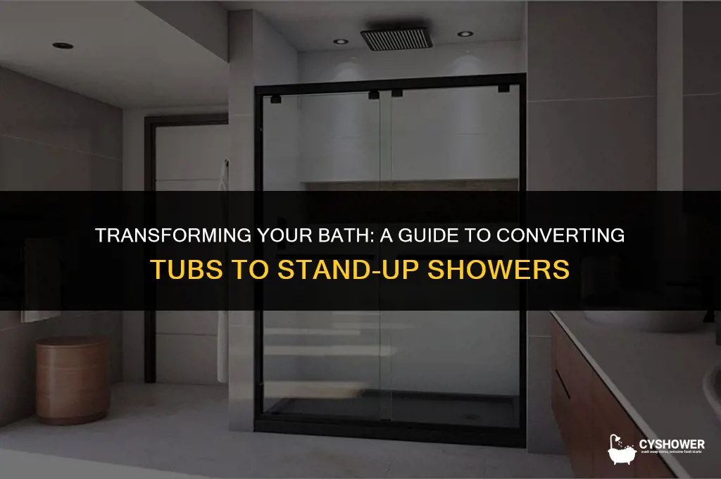 how much to convert tub to stand up shower