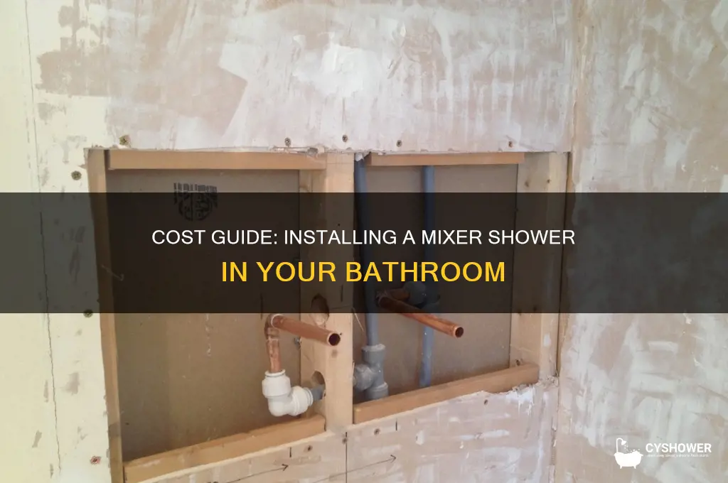 how much to get a mixer shower installed