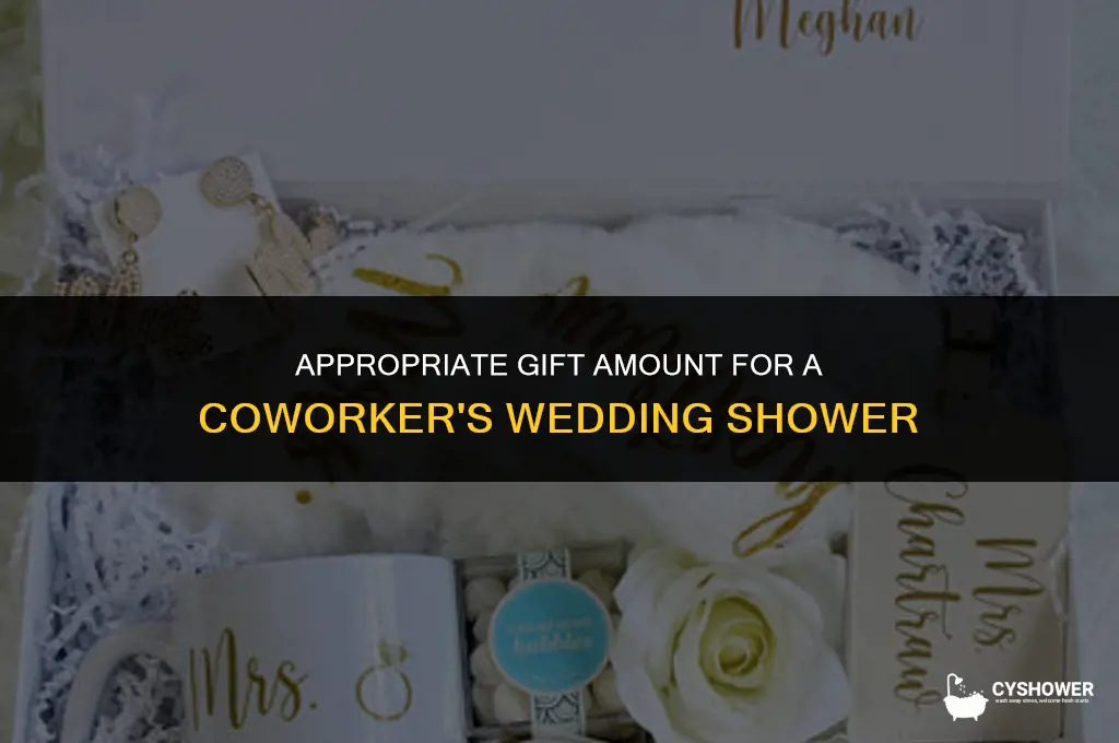 how much to give to coworker wedding shower