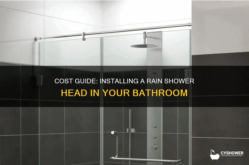 how much to install a rain shower head
