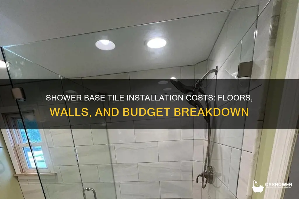 how much to install shower base tile floor and wall