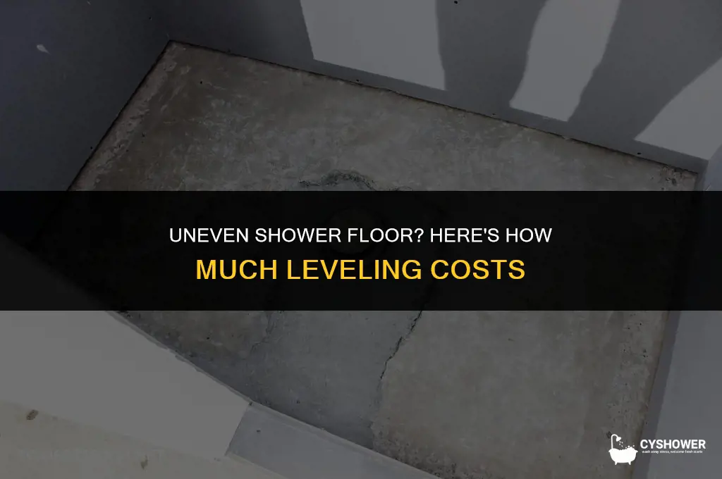 how much to level an uneven shower floor