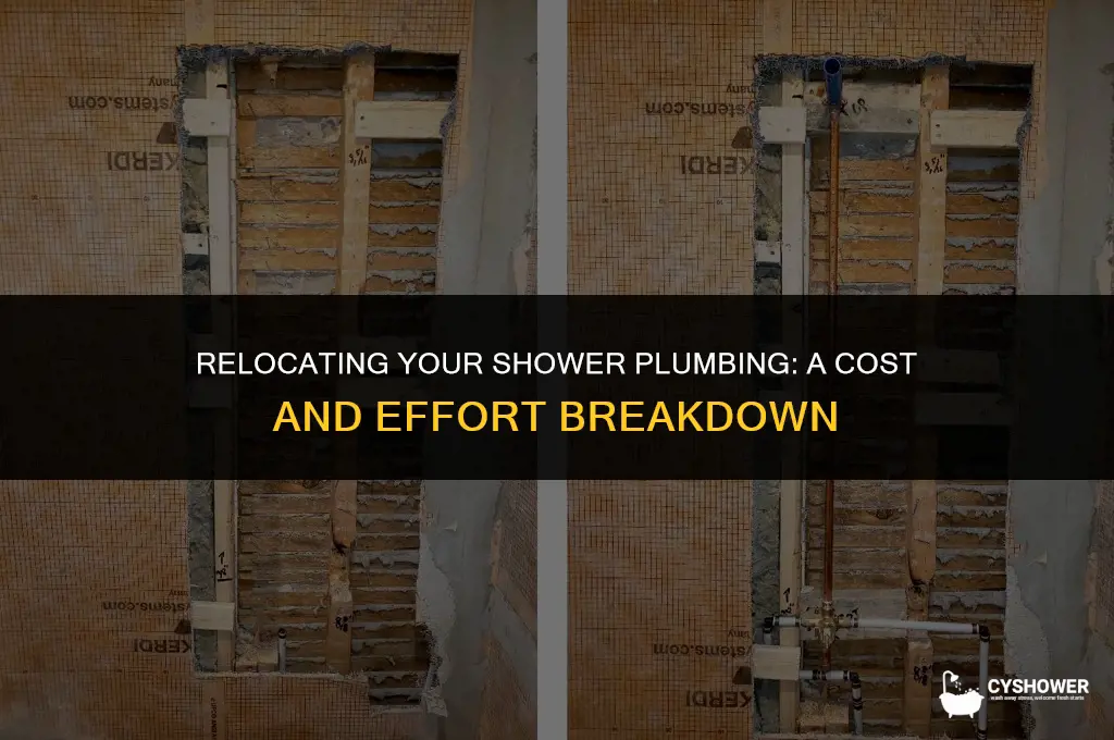 how much to move shower plumbing
