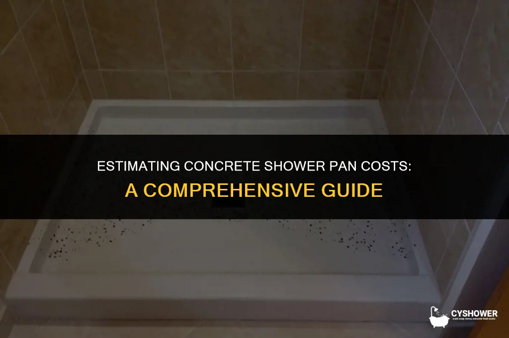 how much to pour a concrete shower pan