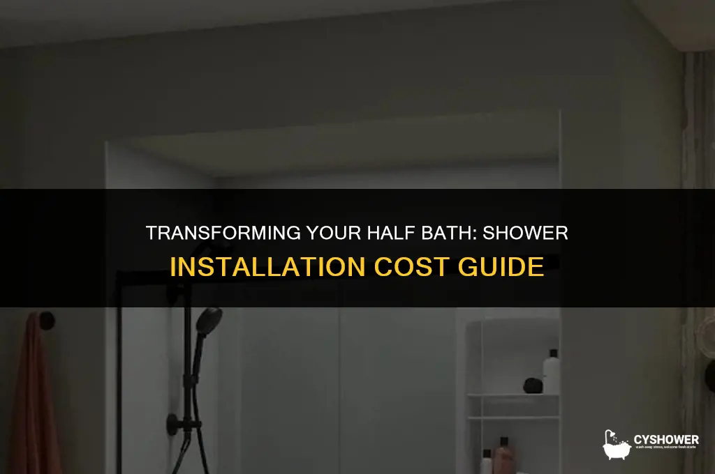 how much to put a shower in a half bath