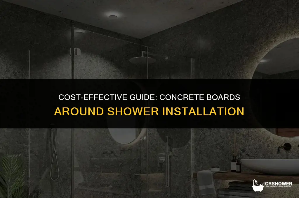 how much to put concrete boards around shower