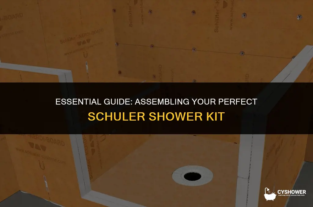 how much to put in a schulter shower kit