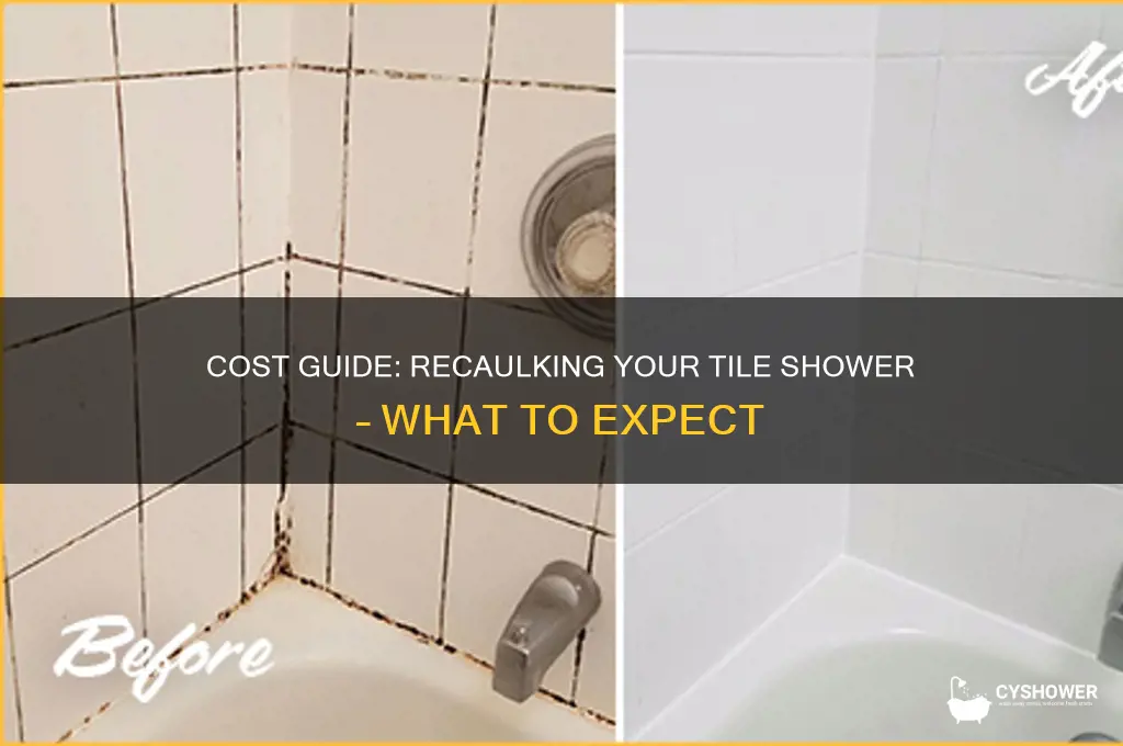 how much to recaulk a tile shower