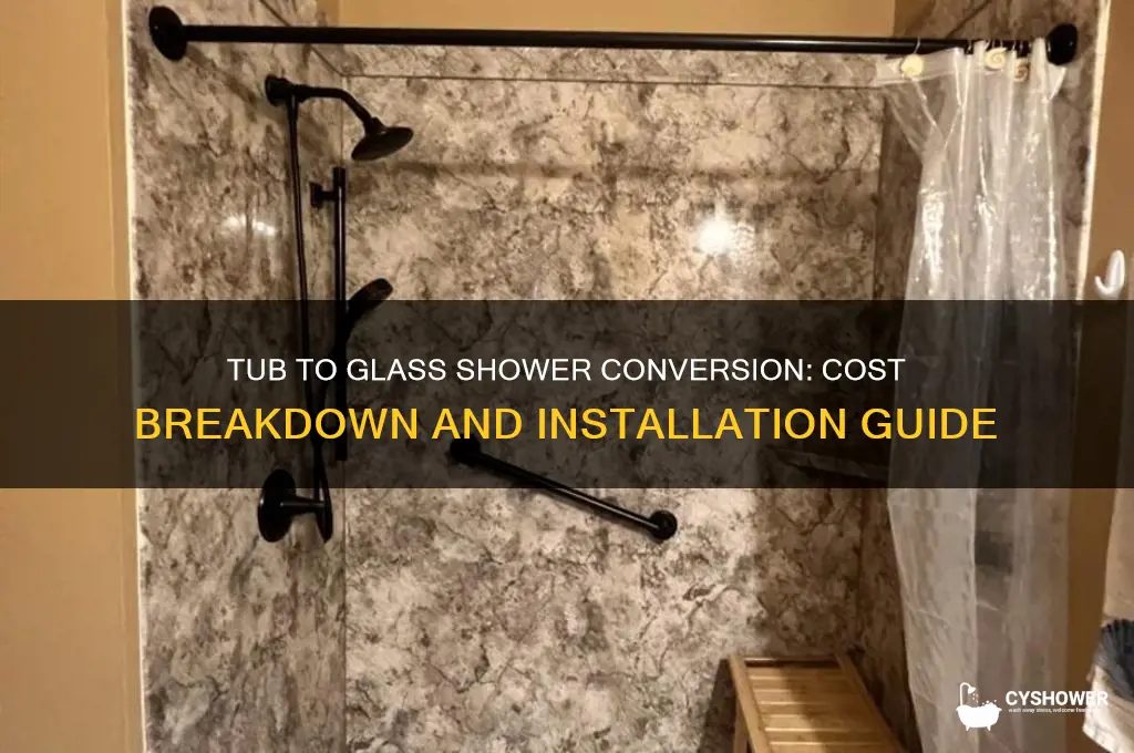 how much to remove tub add new glass shower