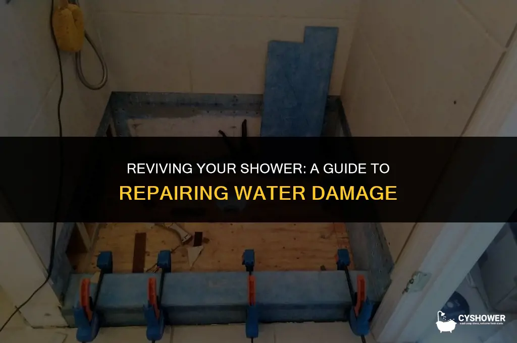 how much to repair waterdamage under shower