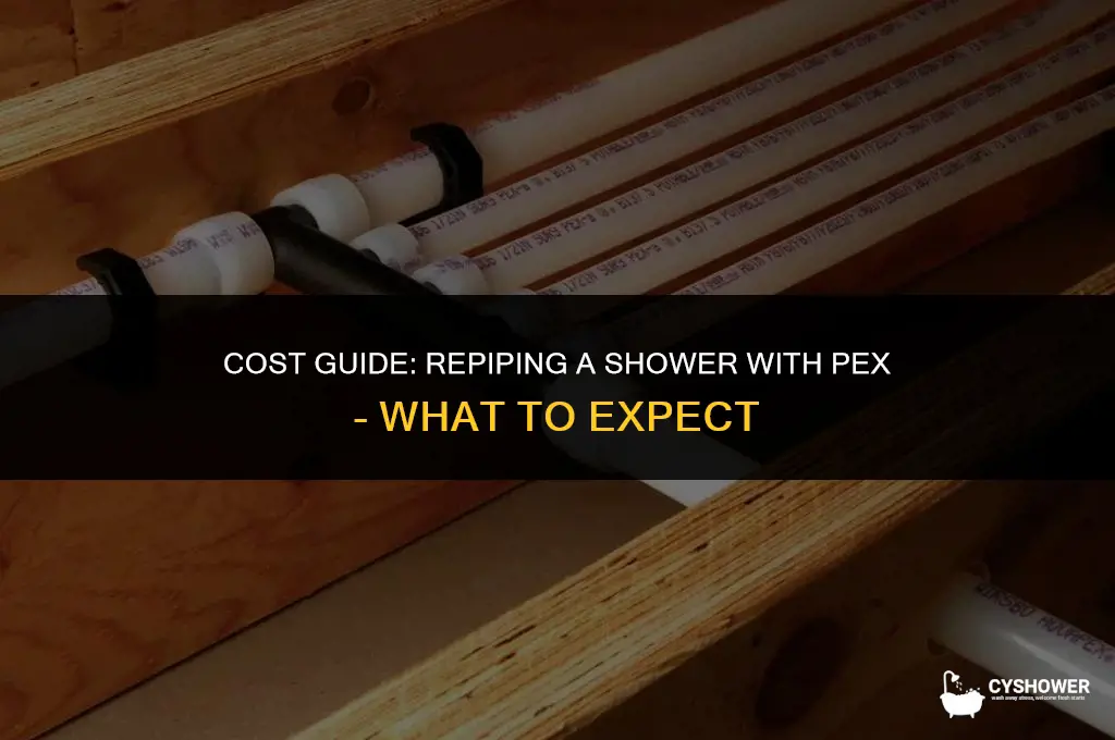 how much to repipe one shower pipe to pex