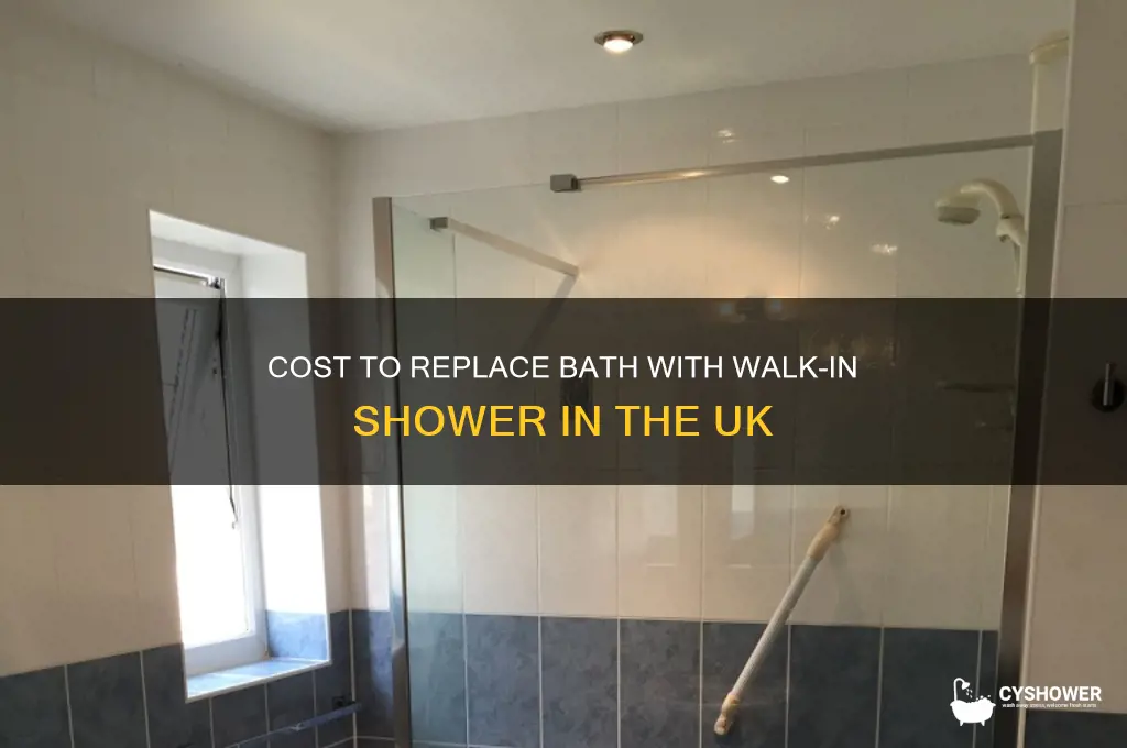 how much to replace bath with walk in shower uk