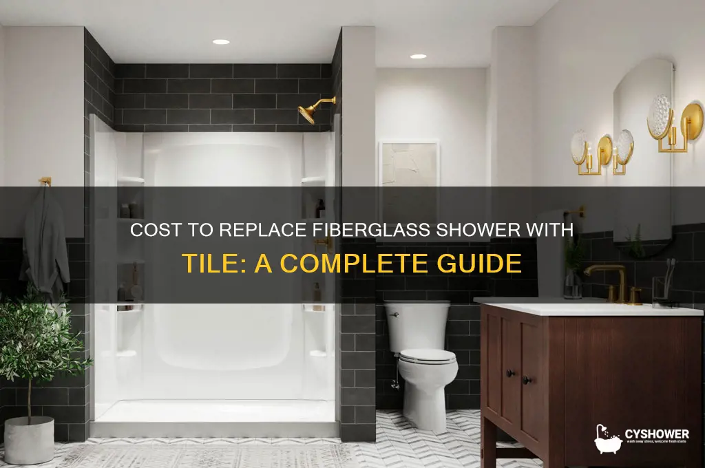 how much to replace fiberglass shower with tile