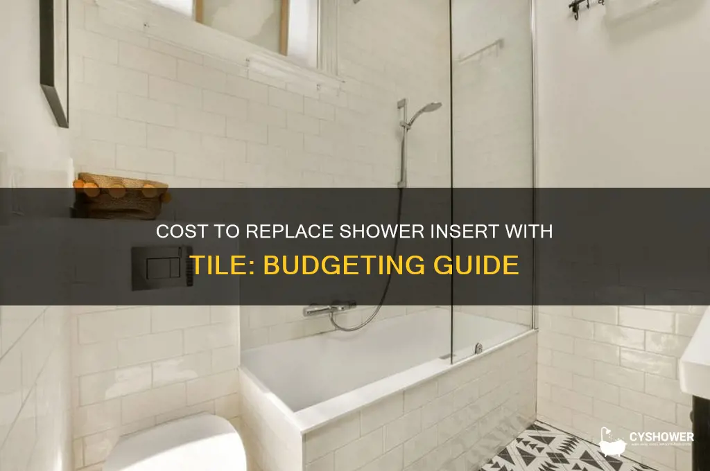 how much to replace shower insert with tile
