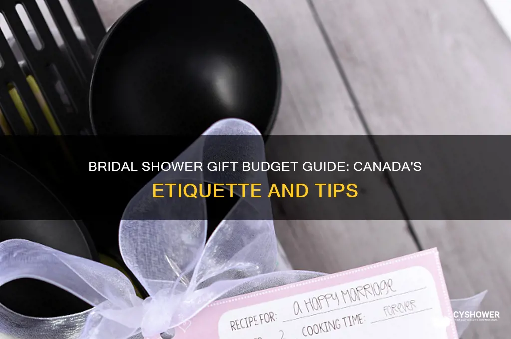 how much to spend on a bridal shower gift canada