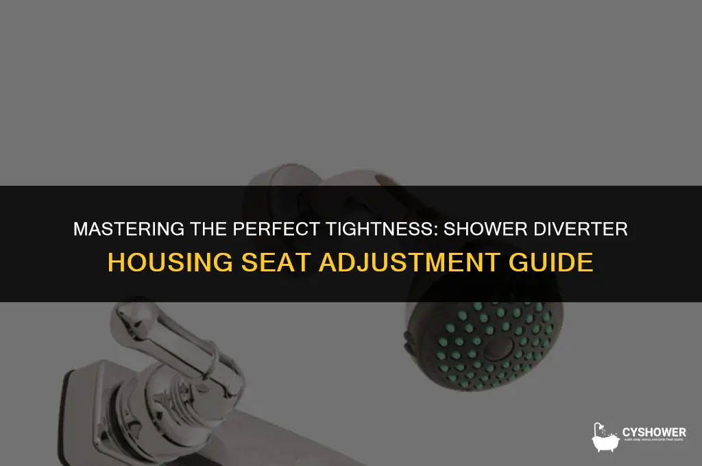how much to tighten seat in shower diverter housing