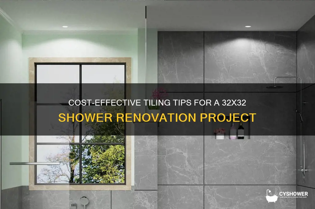 how much to tile 32x32 shower