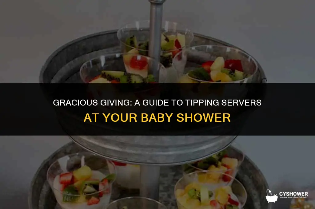 how much to tip servers at a baby shower