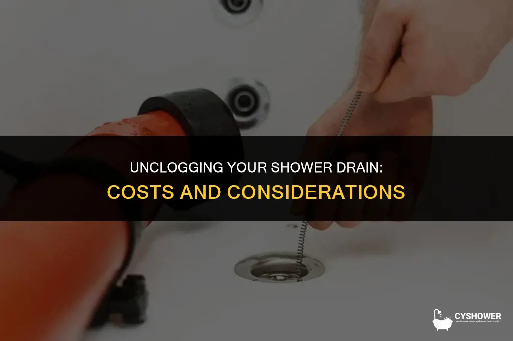 how much to unclog a shower drain