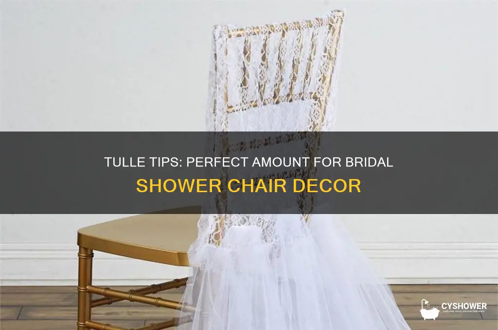 how much tulle needed to decorate bridal shower chair