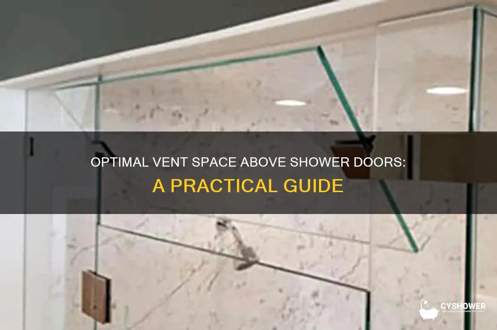 how much vent space on top of shower door