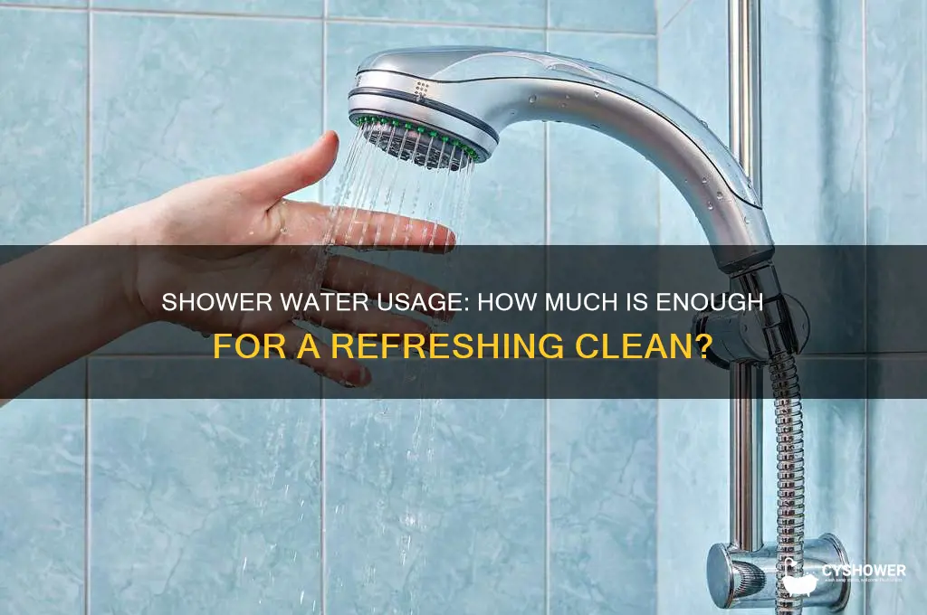 how much water a person need for a shower