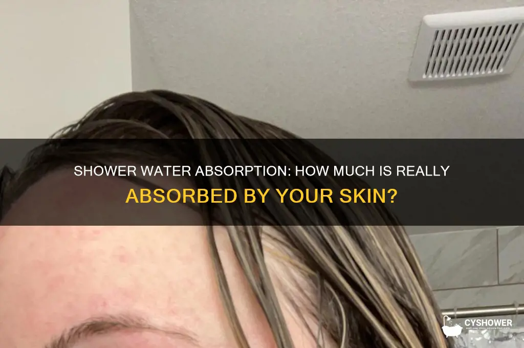 how much water absorbed in shower