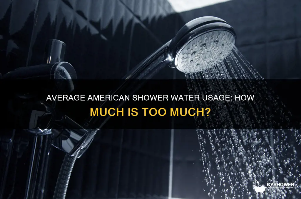 how much water do the average american us to shower