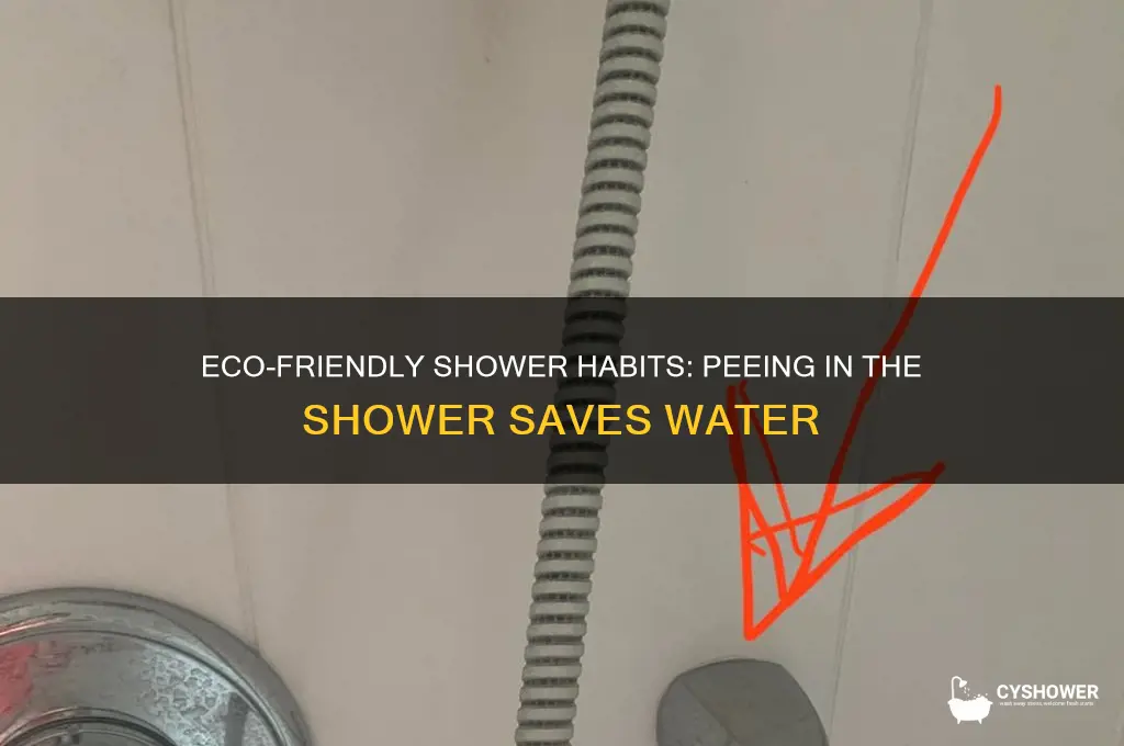 how much water do you save peeing in the shower