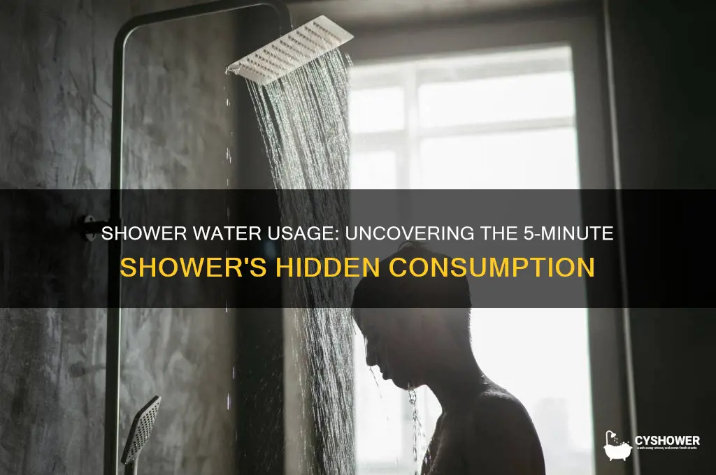 how much water does a 5 minute shower take