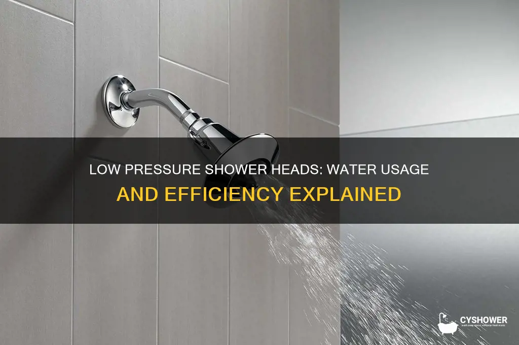 how much water does a low pressure shower head take