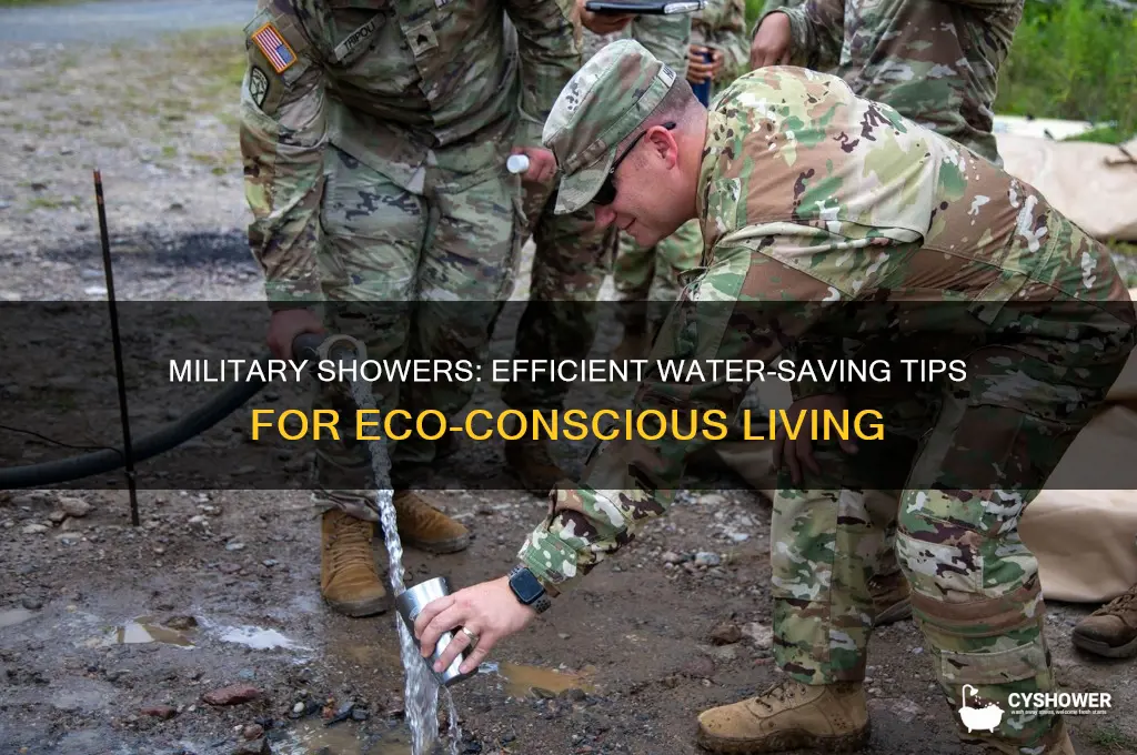 how much water does a military shower save