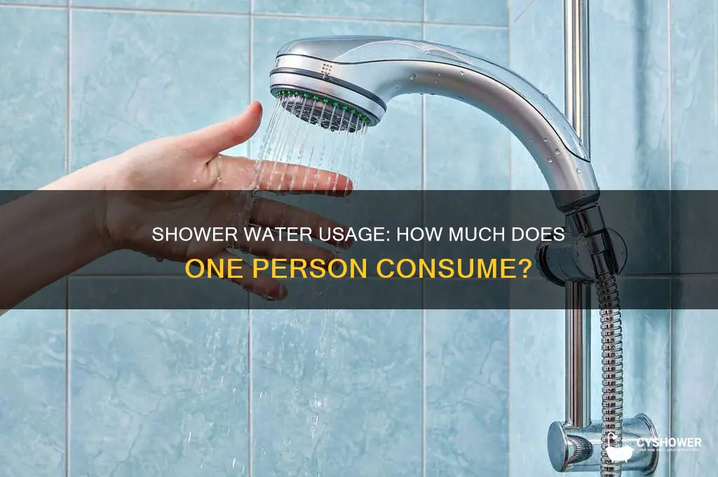 how much water does one person use to take shower