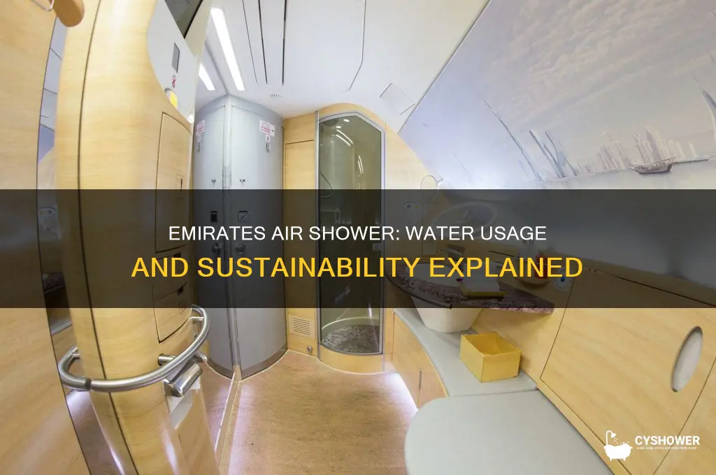 how much water emirates air shower