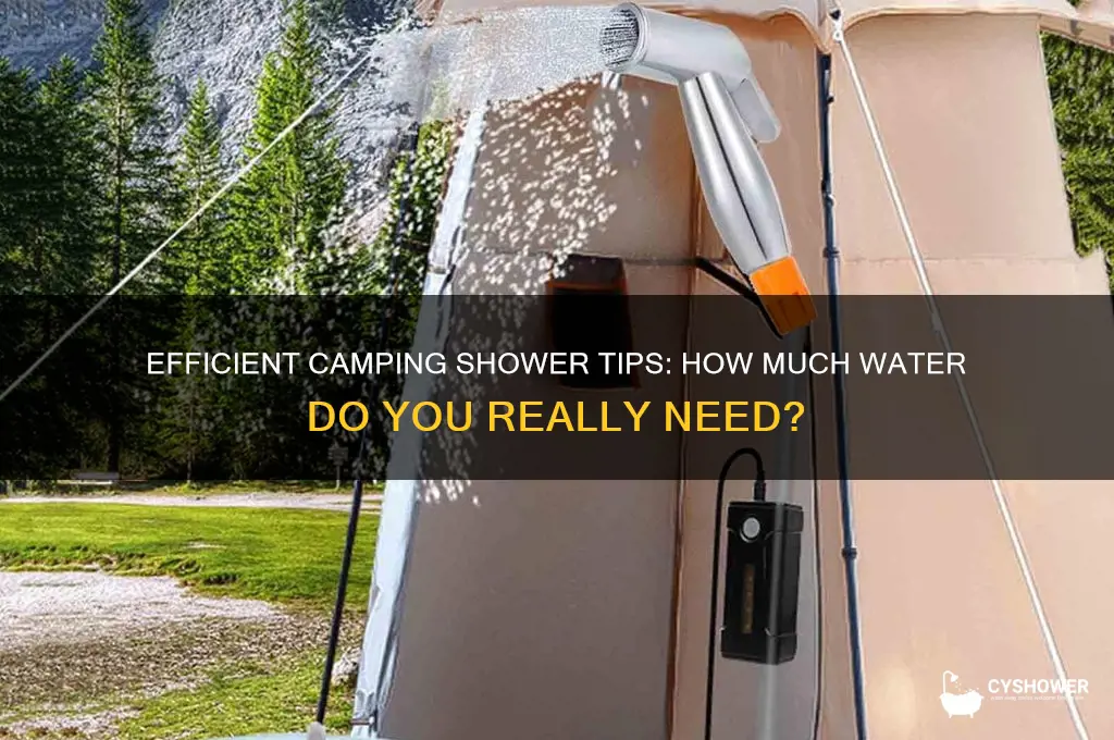 how much water for a camping shower