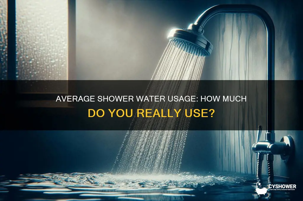 how much water is an adverage shower