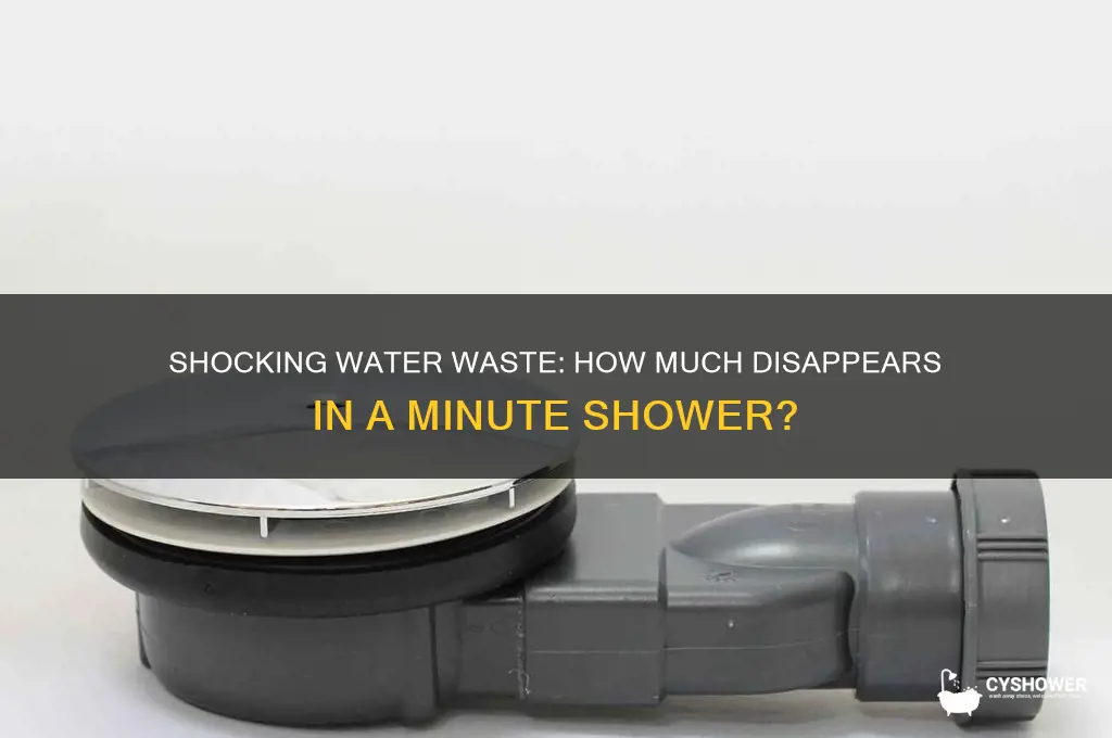 how much water is wasted in a minute shower