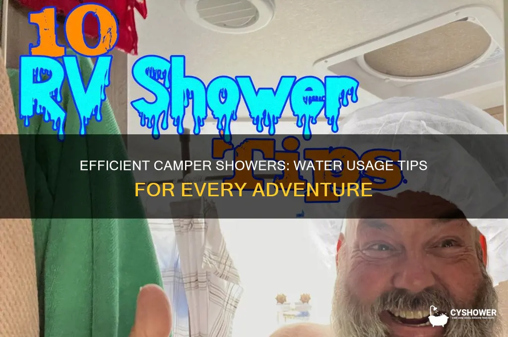 how much water per shower in a camper