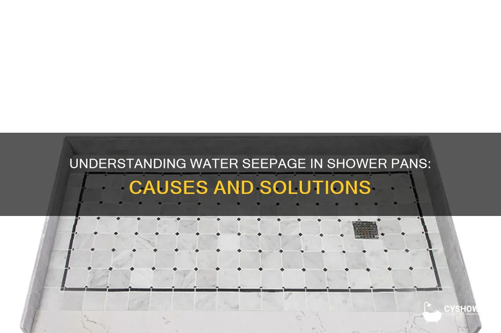 how much water seeps into a shower pan