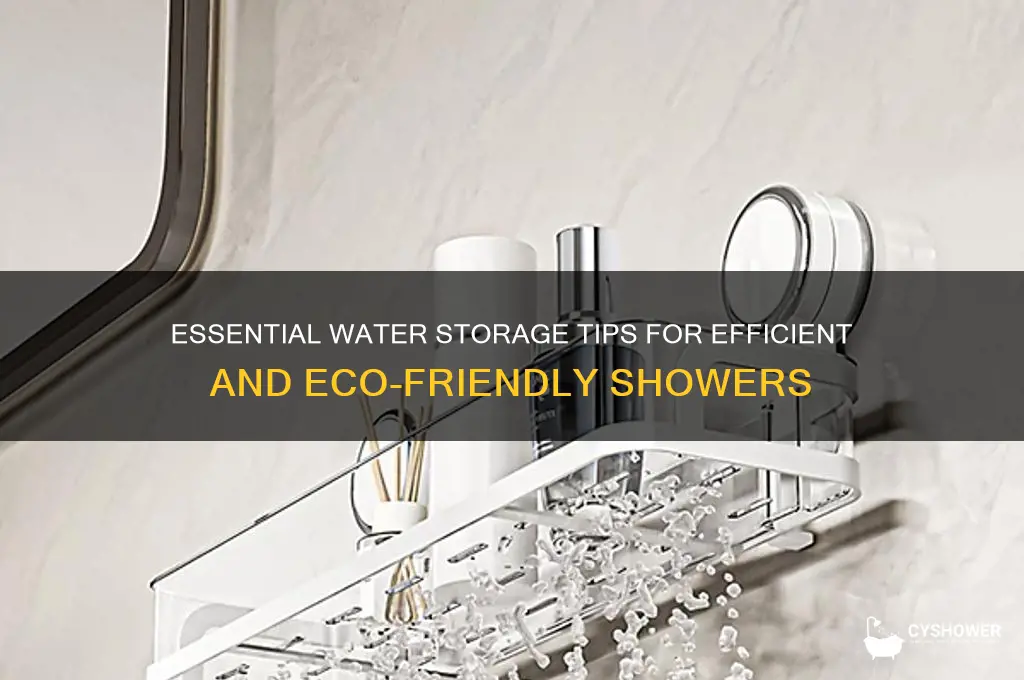 how much water should you be stored for shower