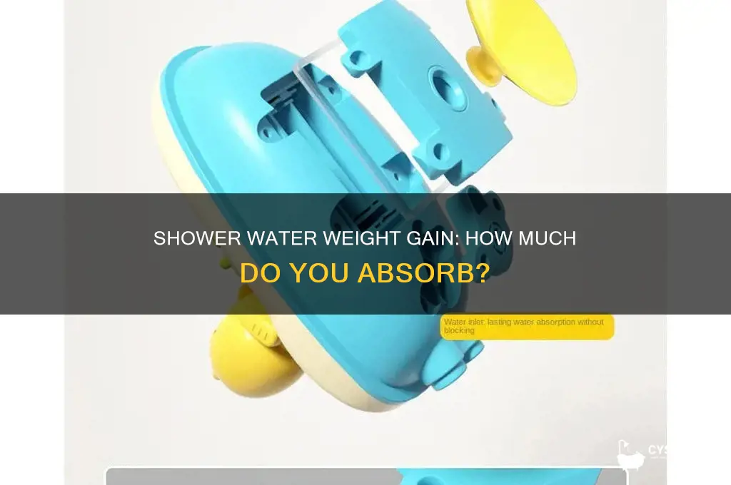 how much water weight do you gain in the shower