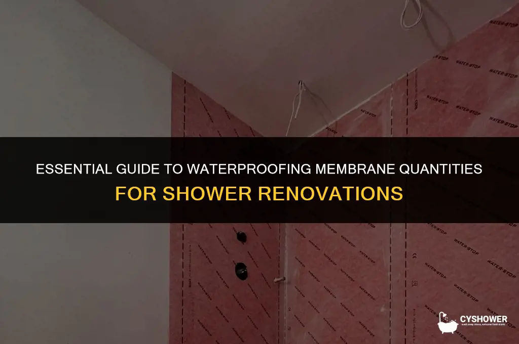 how much waterproofing membrane in shower