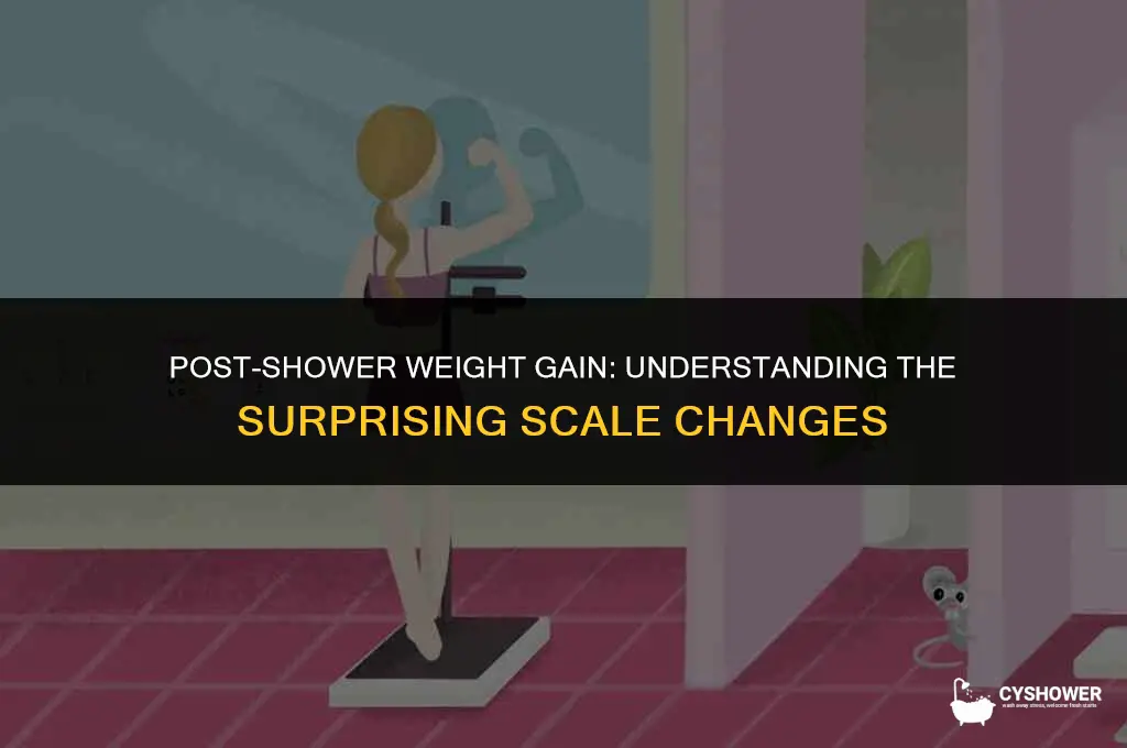 how much weight added on after a shower