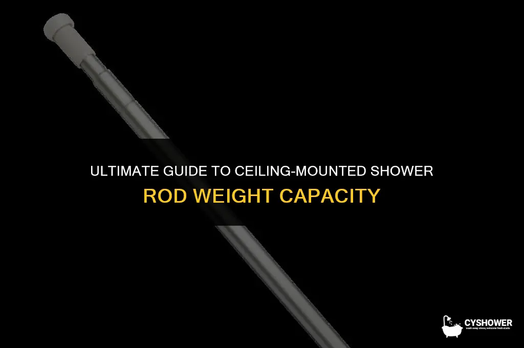 how much weight ceiling mounted shower rod support