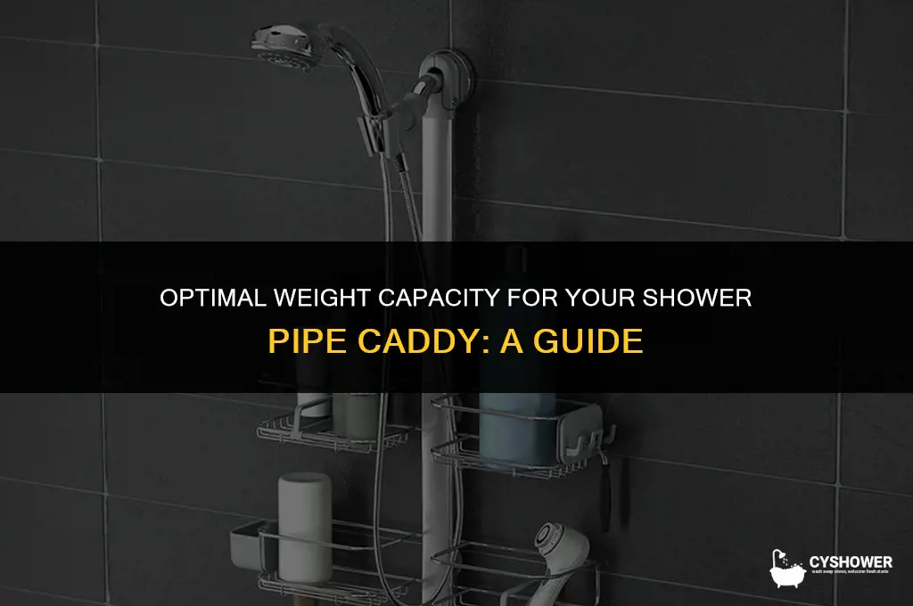 how much weight for shower pipe caddy