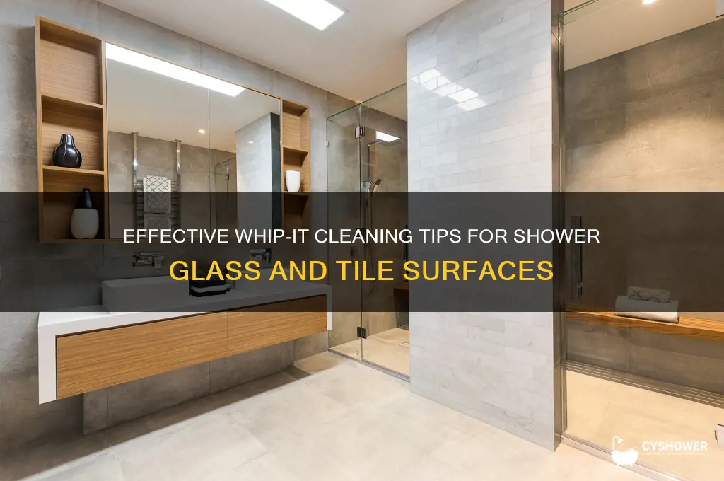 how much whip-it to clean shower stall glass and tile