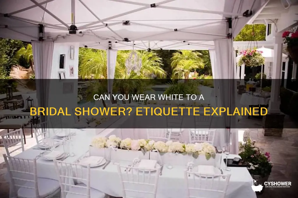 how much white can you wear to a bridal shower