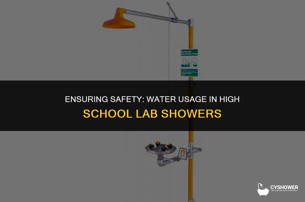 how much wzter comes out high school lab safety shower